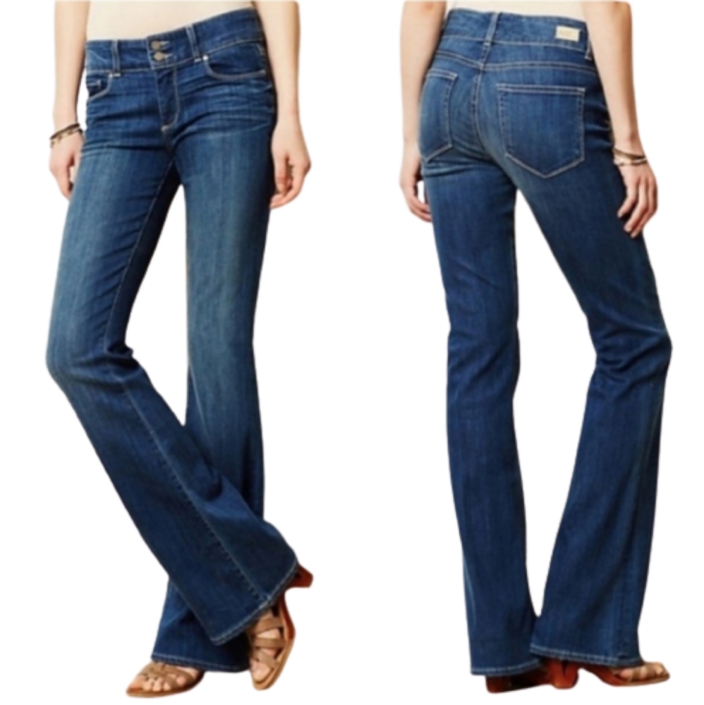PAIGE Premium Denim Hidden Hills Mid-Rise Flare Jeans Women's Size 32